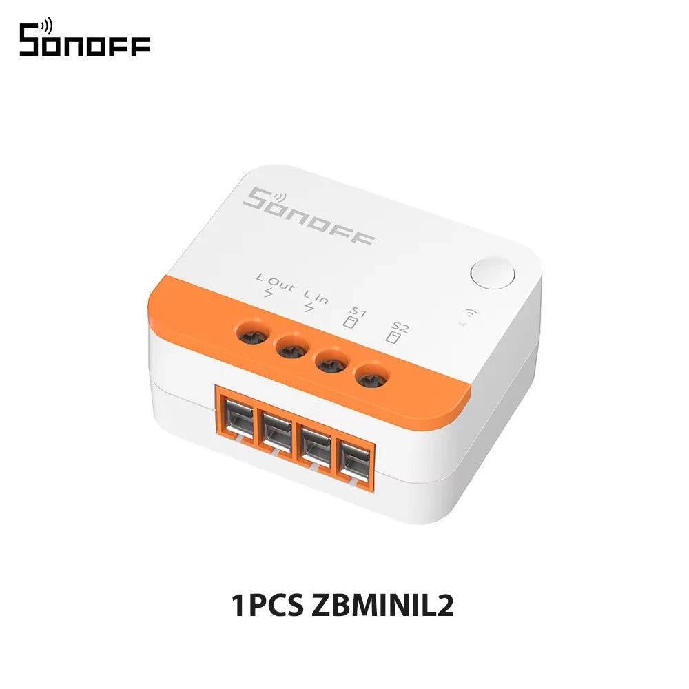 Micro-Module Zigbee SONOFF ZBMINIL2 - Sans Neutre - Ultra Compact - Va-et-vient - Alexa & HA