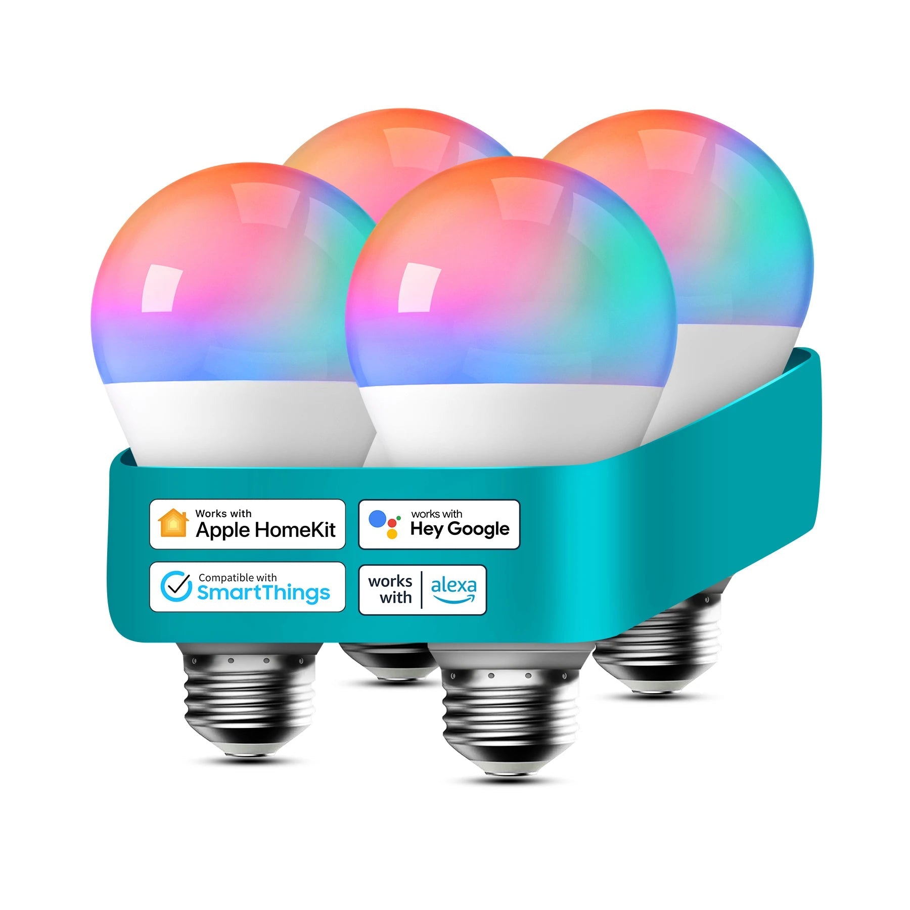 Ampoule Connectée WiFi Meross RGBWW - E27 - 16M couleurs - 810lm - HomeKit & Alexa - Sans Hub