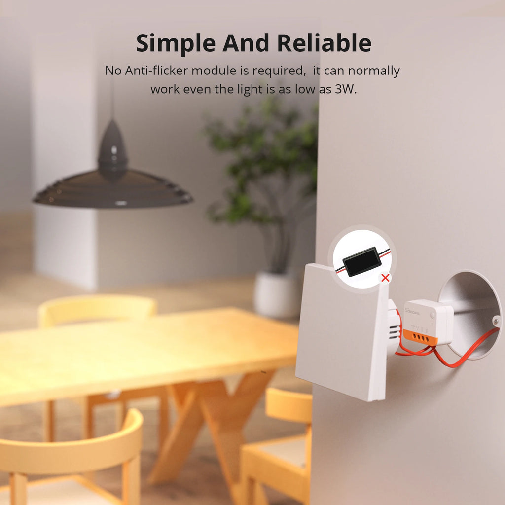 Micro-Module Zigbee SONOFF ZBMINIL2 - Sans Neutre - Ultra Compact - Va-et-vient - Alexa & HA