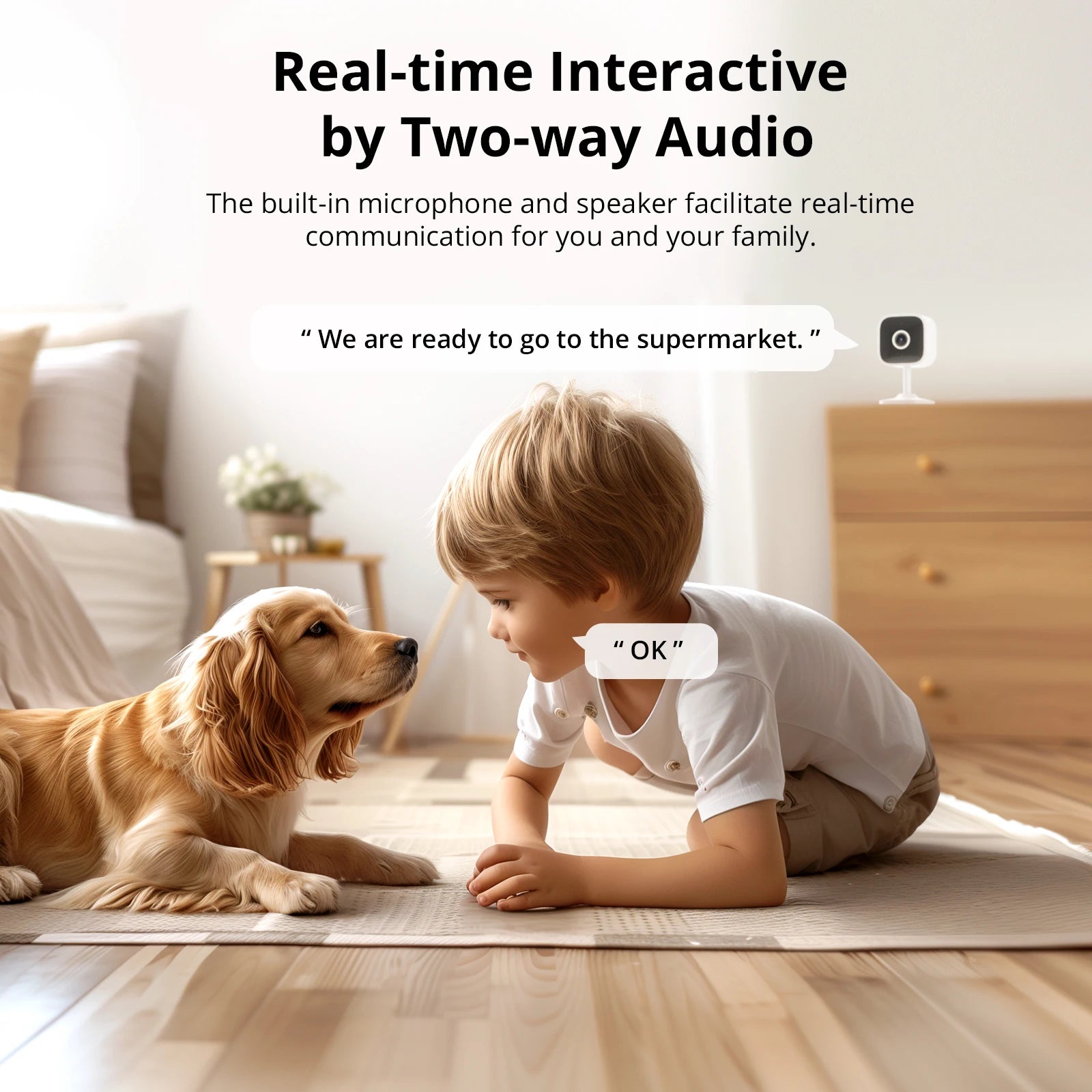 Camera Interieure WiFi SONOFF CAM Slim Gen2 - 1080P - Detection IA Humaine - Vision Nocturne - RTSP