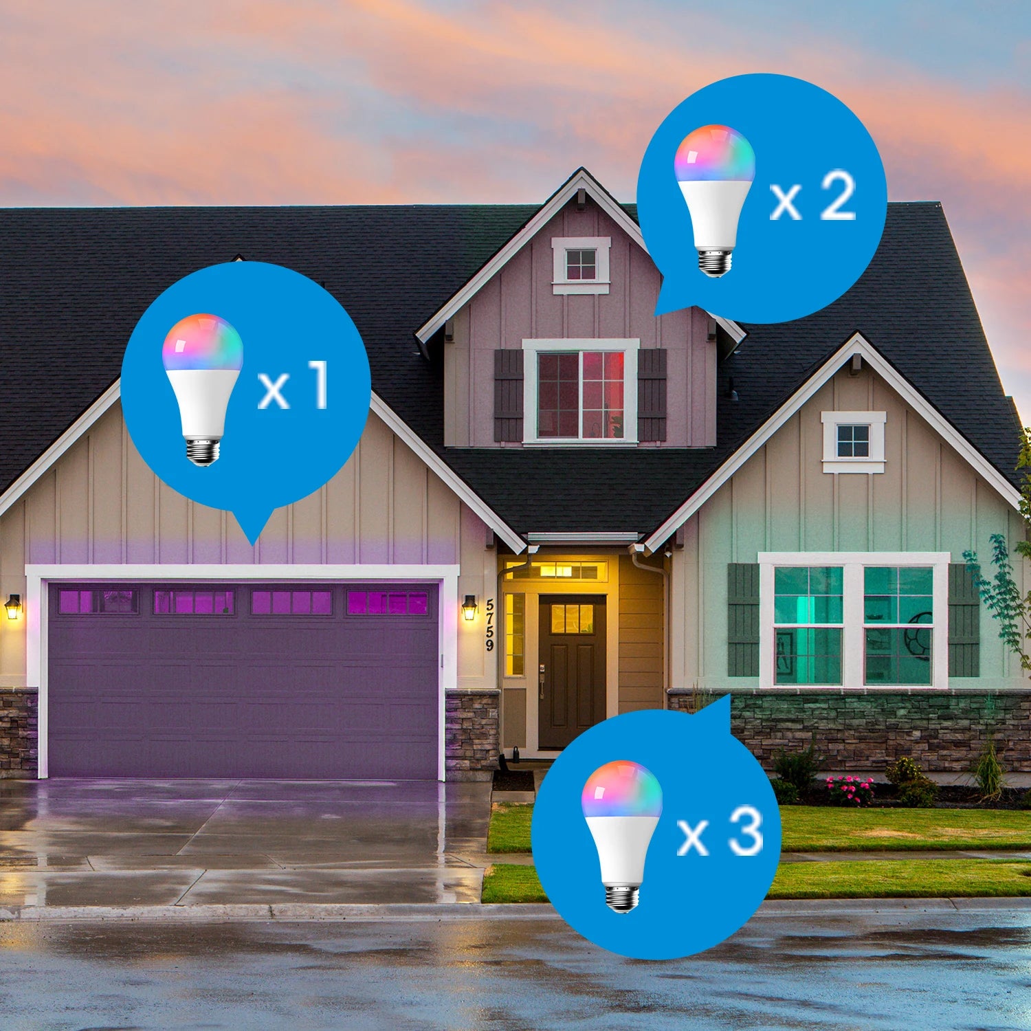 Ampoule Connectée WiFi Meross RGBWW - E27 - 16M couleurs - 810lm - HomeKit & Alexa - Sans Hub