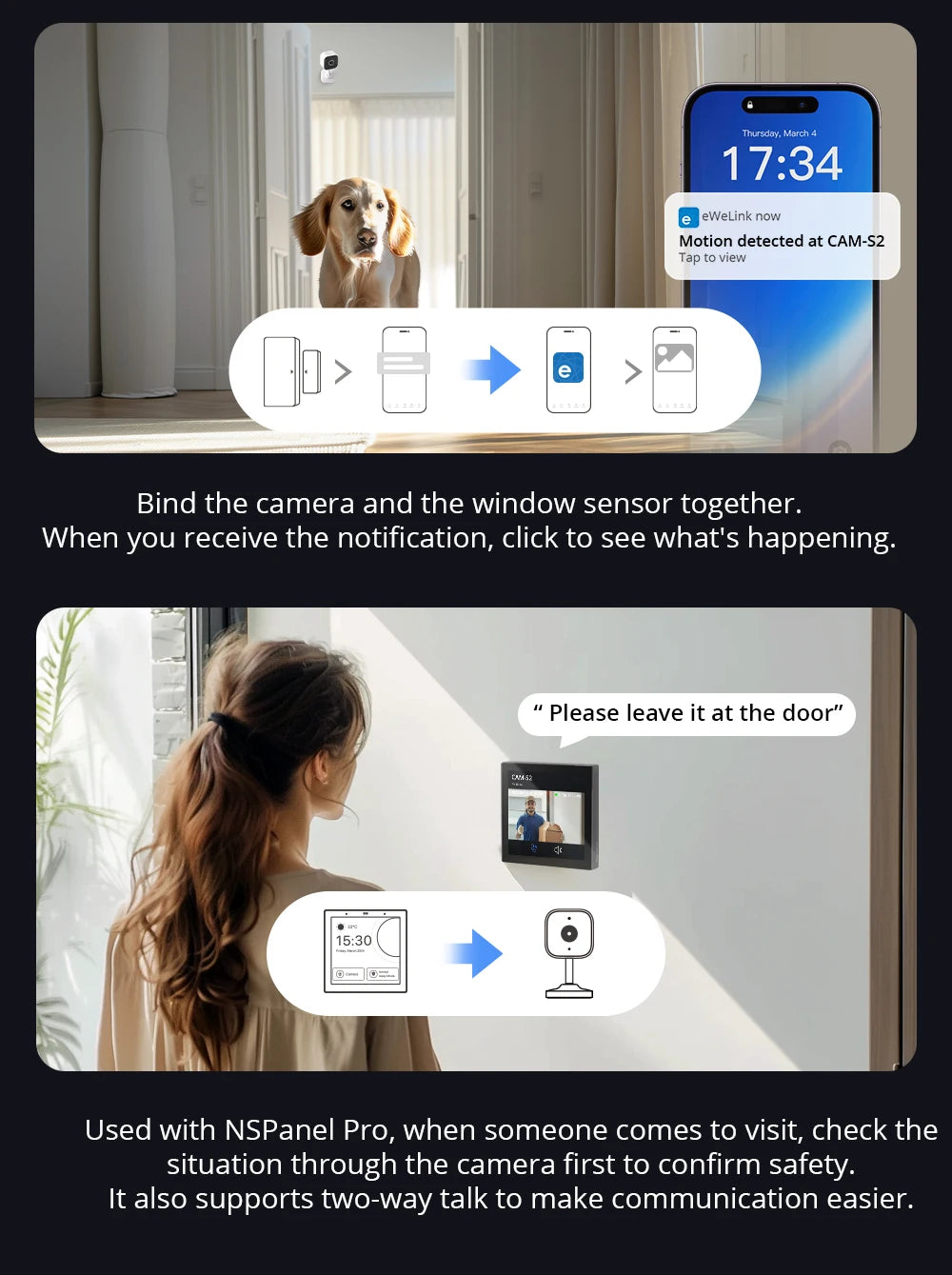 Camera Interieure WiFi SONOFF CAM Slim Gen2 - 1080P - Detection IA Humaine - Vision Nocturne - RTSP