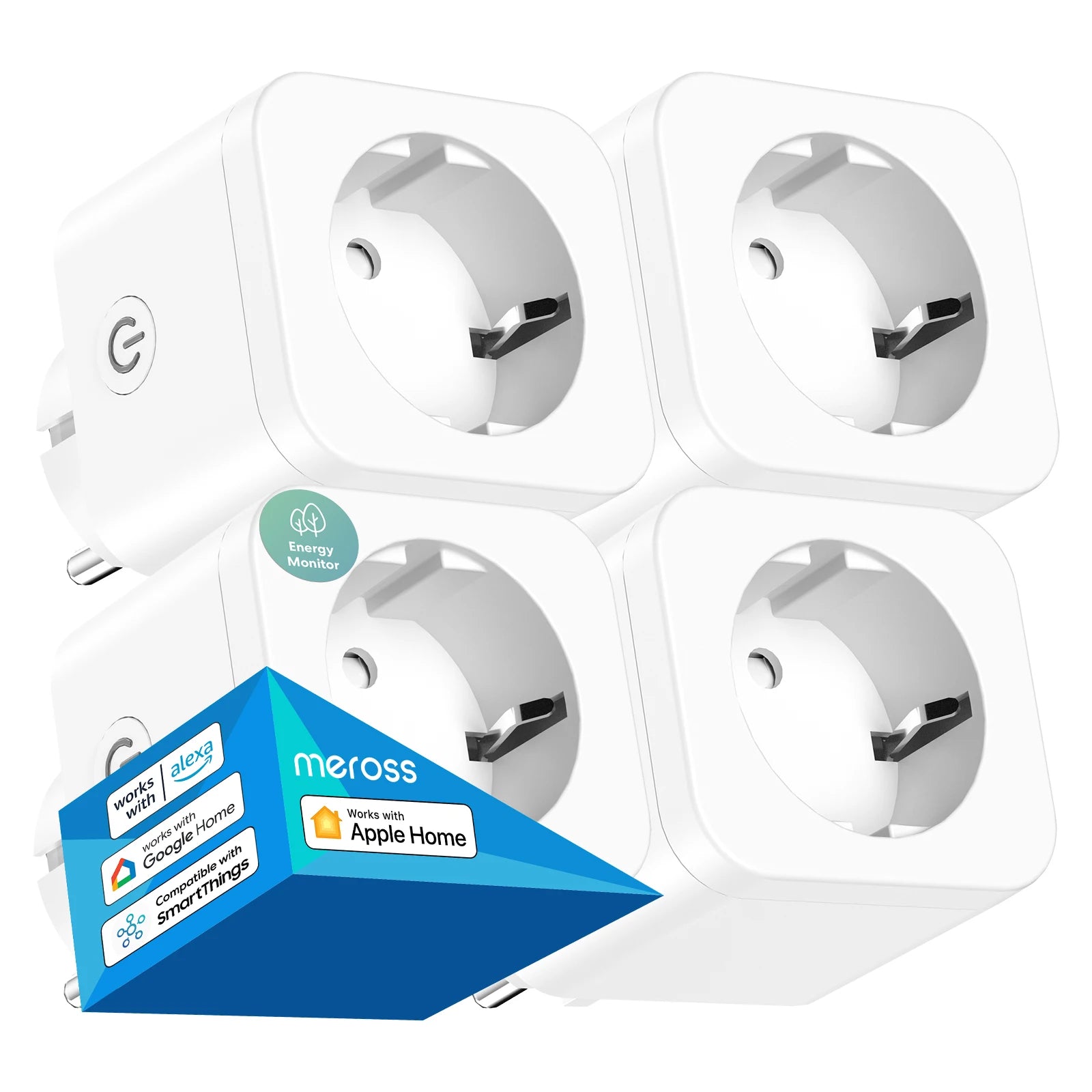 Prise Connectée WiFi Meross MSS210P - 16A - Suivi Énergie - HomeKit & Alexa - Sans Hub