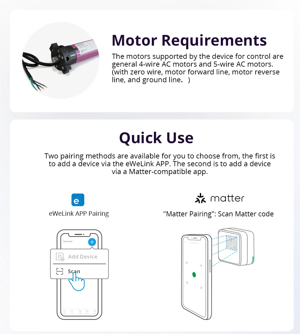 Module Volet Roulant Matter SONOFF MINI-RBS - WiFi - Controle % - Calibration Auto - HomeKit & Alexa