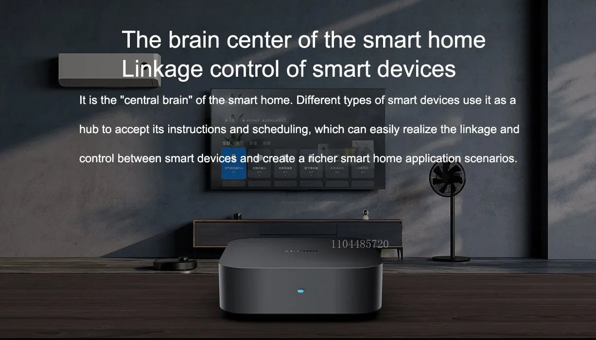 Passerelle Centrale Xiaomi Mi Home - Hub Bluetooth Mesh & WiFi 5 GHz - Port Ethernet