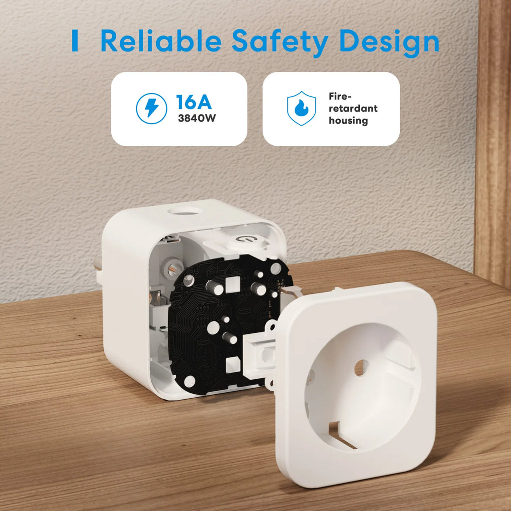 Prise Connectée WiFi Meross MSS210P - 16A - Suivi Énergie - HomeKit & Alexa - Sans Hub