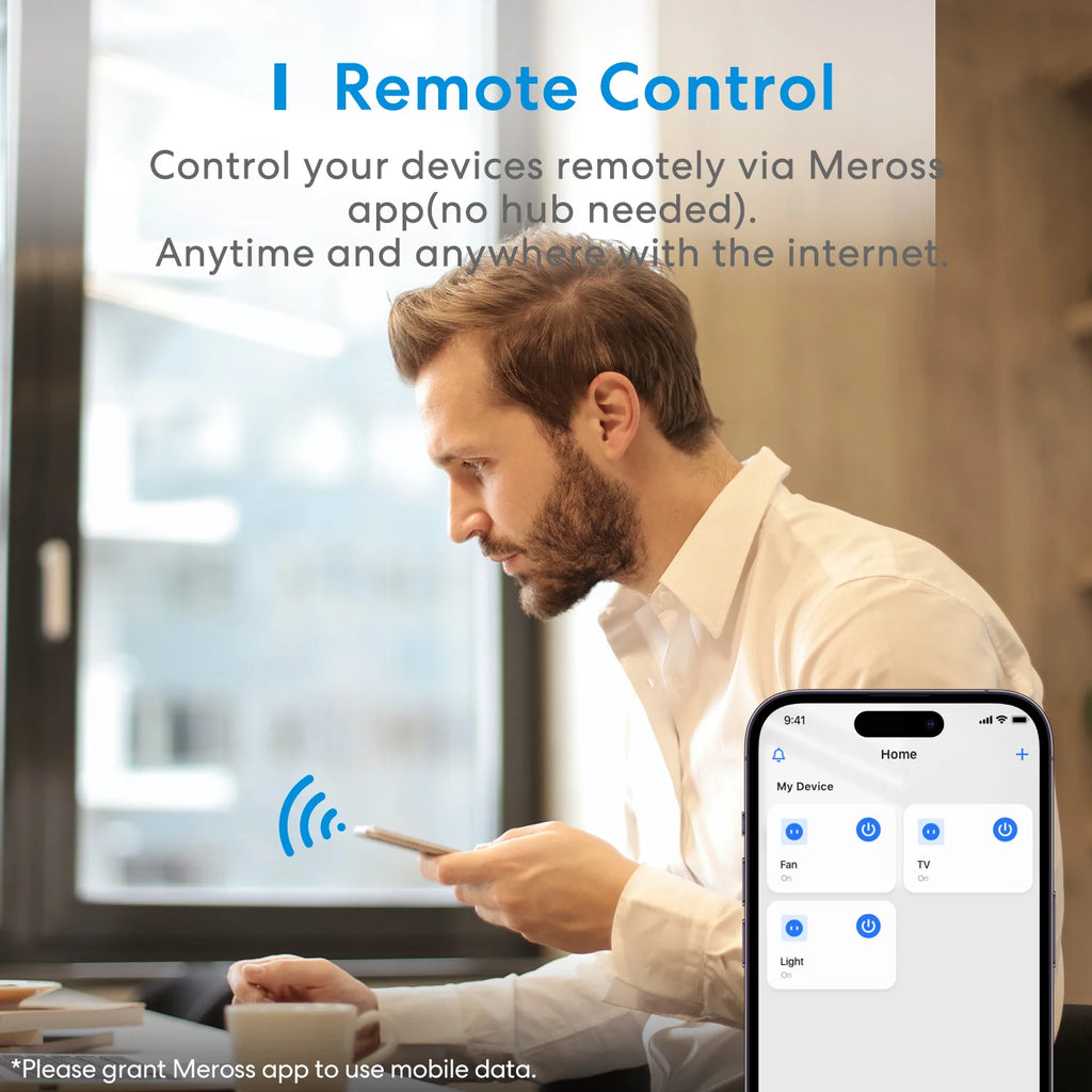 Prise Connectée WiFi Meross MSS210P - 16A - Suivi Énergie - HomeKit & Alexa - Sans Hub