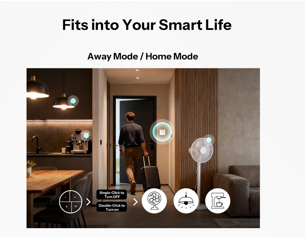 Bouton Scene Zigbee SONOFF Orb SNZB-01M - 4 Boutons - 16 Actions - Double Protocole - 4 ans