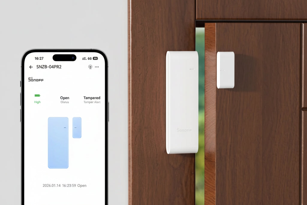 Détecteur d'Ouverture Zigbee SONOFF SenseGuard Gen2 SNZB-04PR2 - Anti-Sabotage - Piles AAA - 3 ans