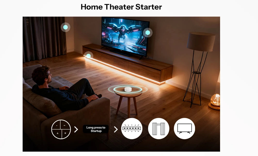 Bouton Scene Zigbee SONOFF Orb SNZB-01M - 4 Boutons - 16 Actions - Double Protocole - 4 ans