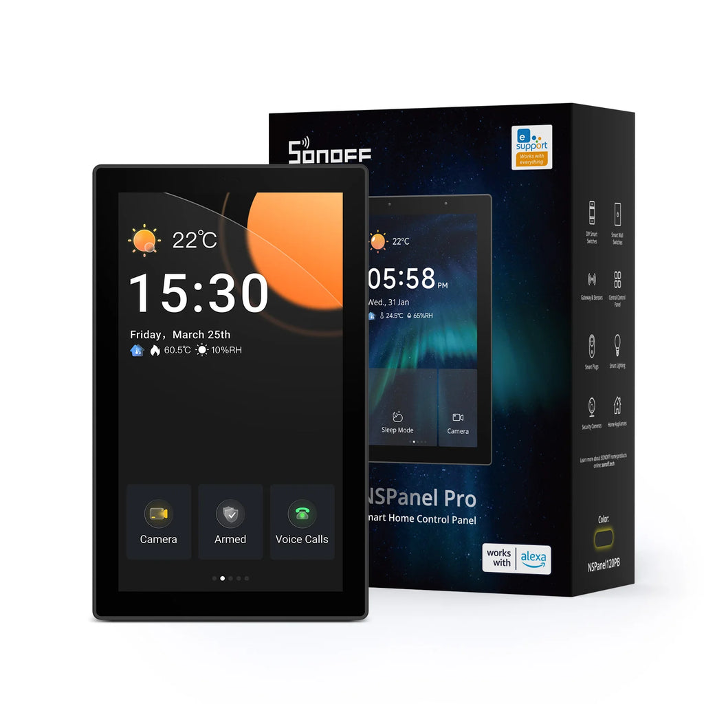 SONOFF NSPanel Pro 120 - Panneau Tactile 4,7" - Hub Zigbee & Matter Intégré - Home Assistant
