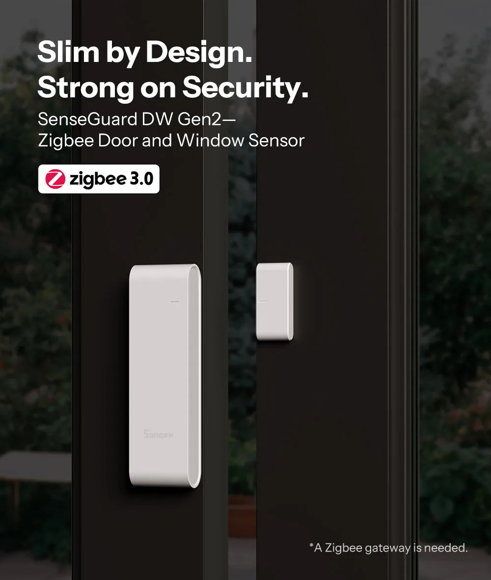 Détecteur d'Ouverture Zigbee SONOFF SenseGuard Gen2 SNZB-04PR2 - Anti-Sabotage - Piles AAA - 3 ans