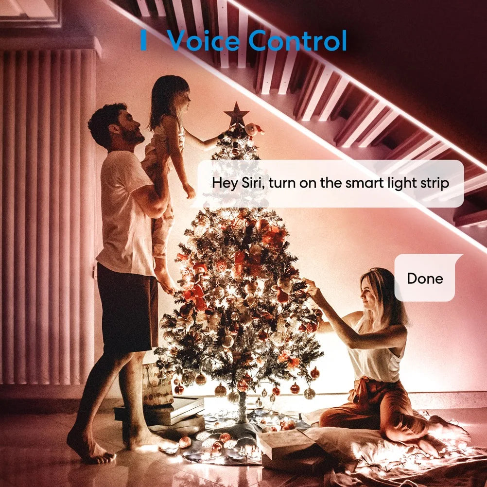 Ruban LED Connecté WiFi Meross RGBWW 5m - 16M Couleurs - HomeKit & Alexa - Sans Hub