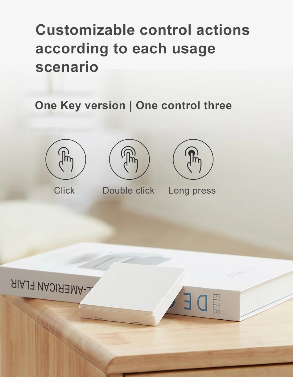 Interrupteur Mural Sans Fil Aqara D1 | Commande Zigbee 3.0 | Apple HomeKit & Mi Home