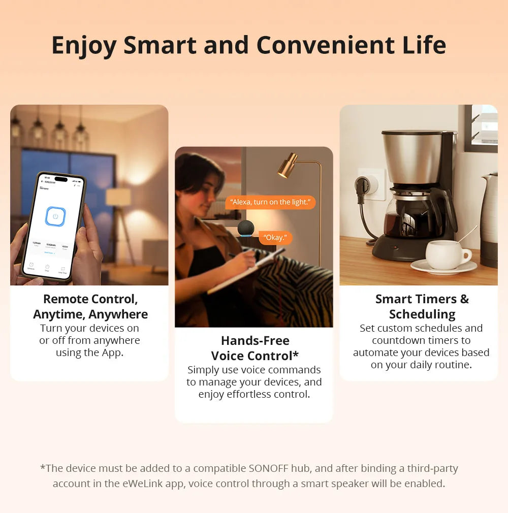 Prise Connectée Zigbee SONOFF S60ZB iPlug - Suivi Consommation - Répéteur Zigbee - 16A