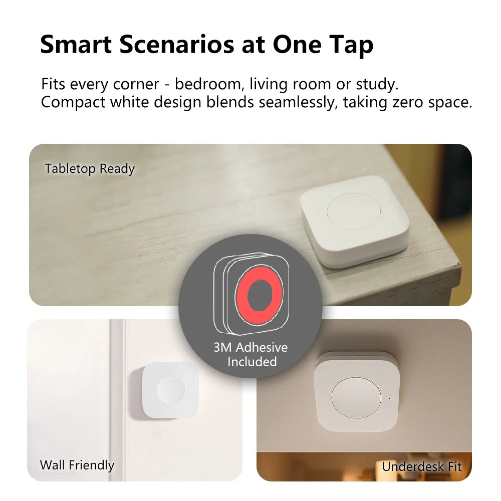 Interrupteur Sans Fil Zigbee Aqara Wireless Mini Switch WXKG11LM - 3 Actions - HomeKit & Mi Home