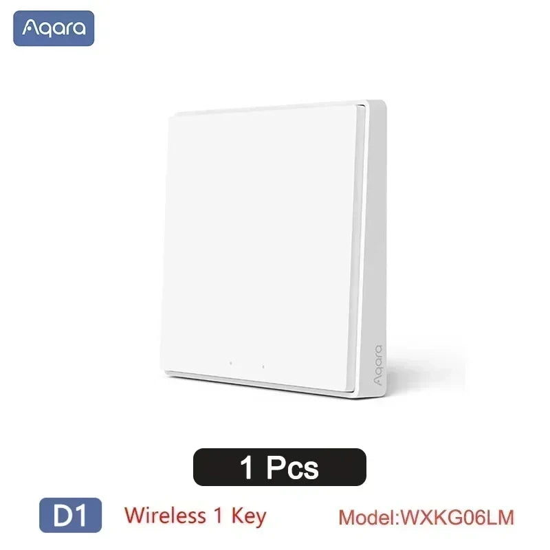 Interrupteur Mural Sans Fil Aqara D1 | Commande Zigbee 3.0 | Apple HomeKit & Mi Home