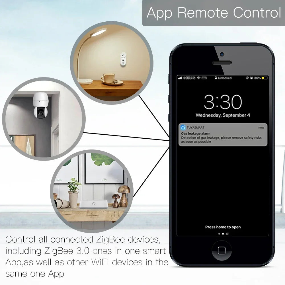 Passerelle Zigbee 3.0 MOES ZW-HUB - Hub WiFi Tuya Smart Life - 50 Appareils - Alexa & Google