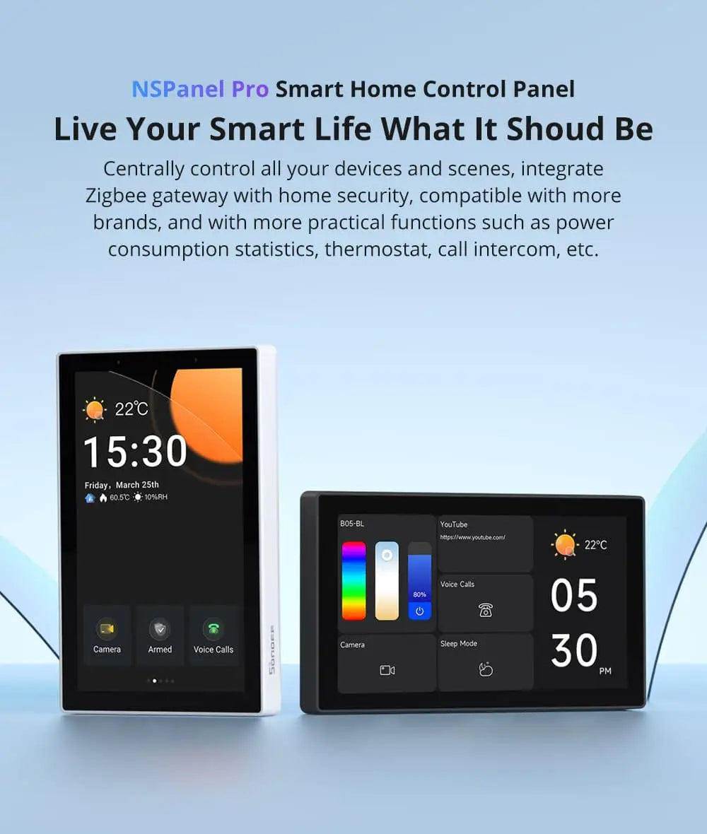 SONOFF NSPanel Pro 120 - Panneau Tactile 4,7" - Hub Zigbee & Matter Intégré - Home Assistant