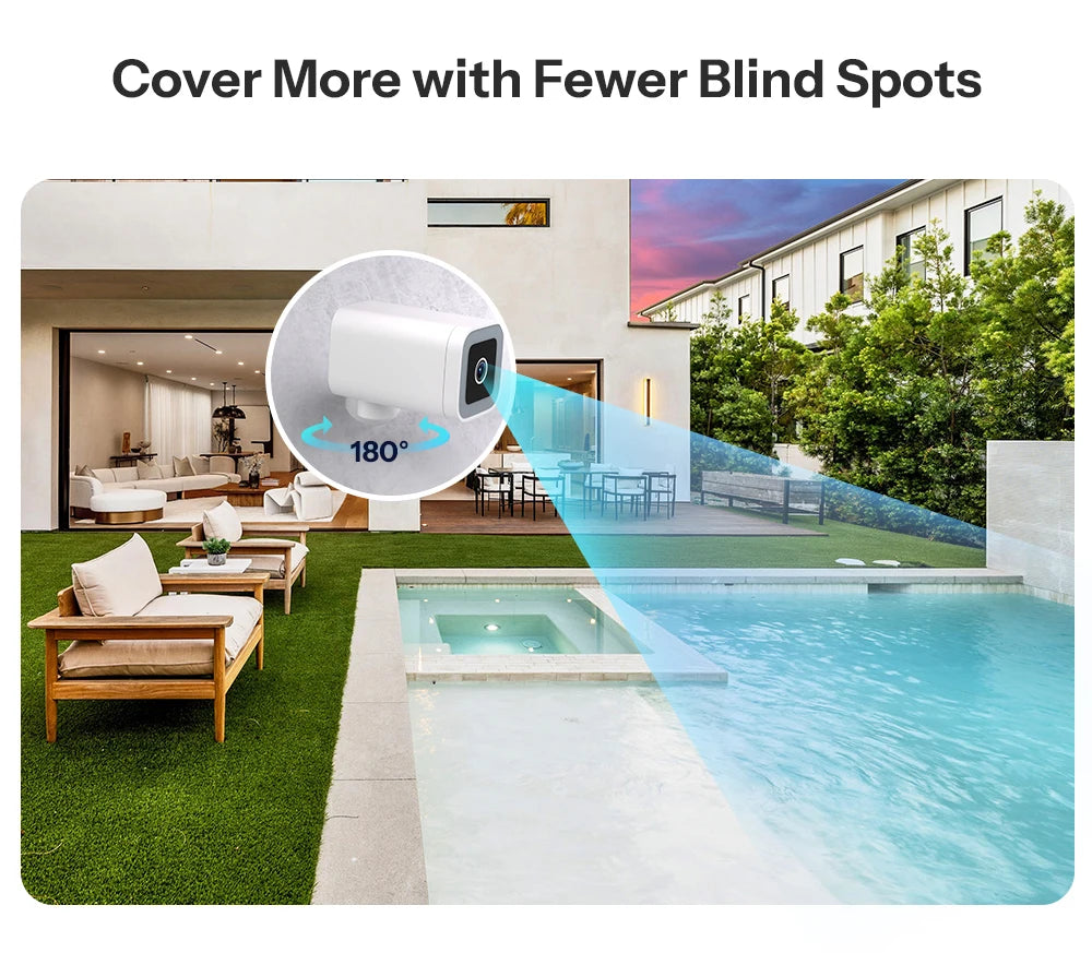 Caméra Extérieure WiFi SONOFF CAM-B1P - 2K QHD - Détection IA - Rotation 180° - IP65