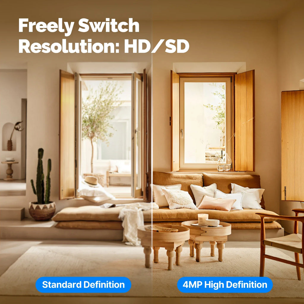 Caméra Intérieure WiFi MOES P52 - 1080P PTZ 360° - Suivi Automatique - Vision Nocturne