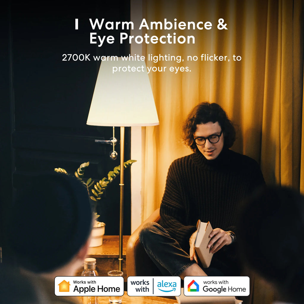Ampoule Connectée WiFi Meross RGBWW - E27 - 16M couleurs - 810lm - HomeKit & Alexa - Sans Hub