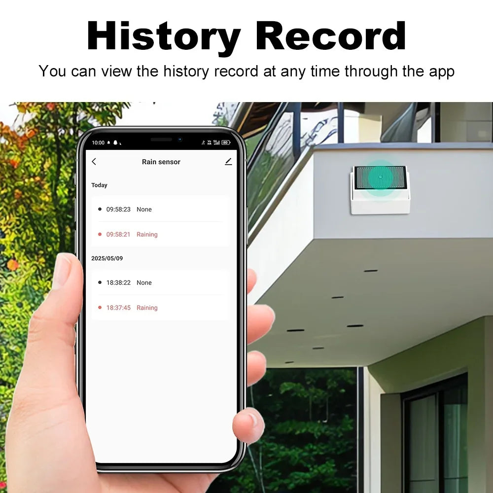 Capteur de Pluie & Luminosité Zigbee Tuya - 2 en 1 - IPX4 Extérieur - Home Assistant Z2M