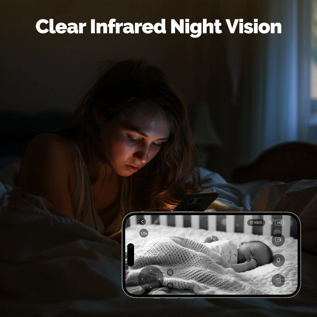 Caméra Intérieure WiFi MOES P52 - 1080P PTZ 360° - Suivi Automatique - Vision Nocturne