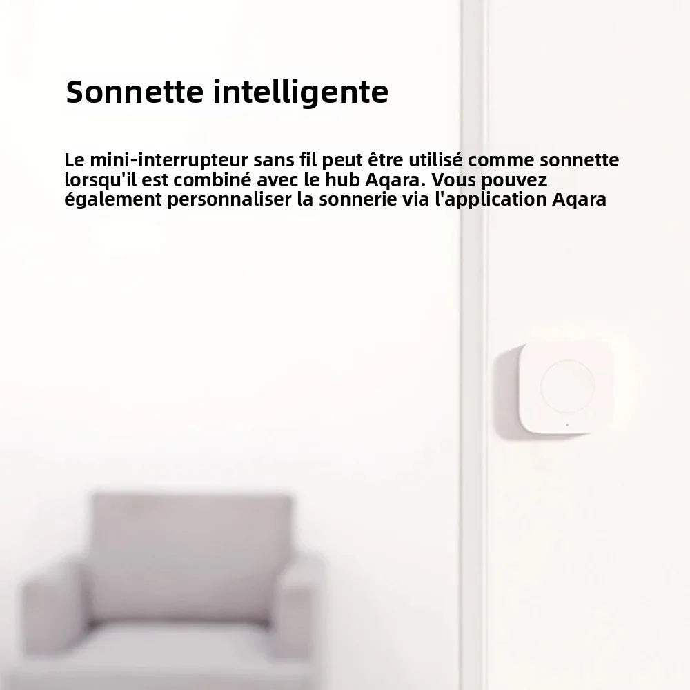 Interrupteur Sans Fil Zigbee Aqara Wireless Mini Switch WXKG11LM - 3 Actions - HomeKit & Mi Home