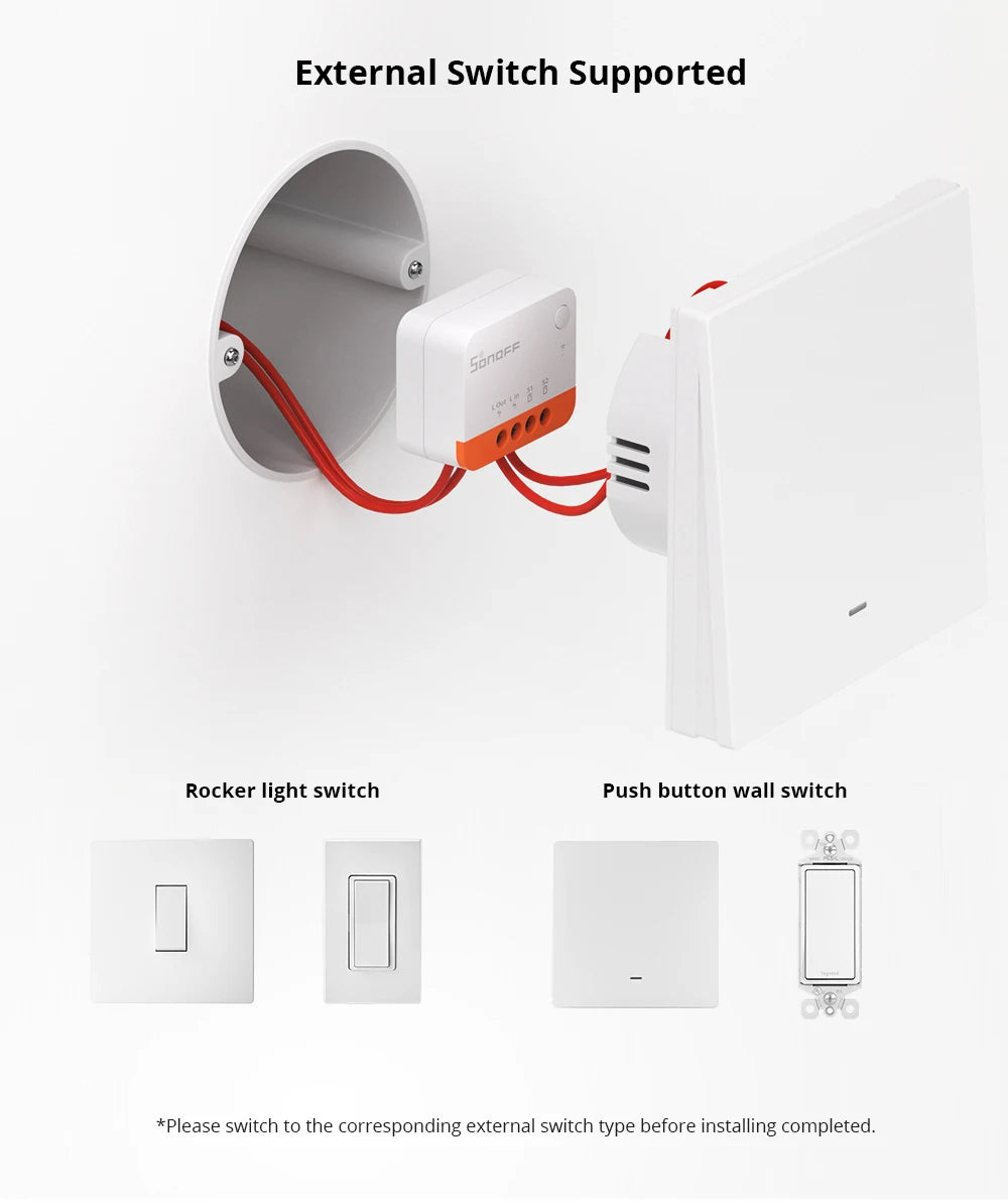 Micro-Module Zigbee SONOFF ZBMINIL2 - Sans Neutre - Ultra Compact - Va-et-vient - Alexa & HA