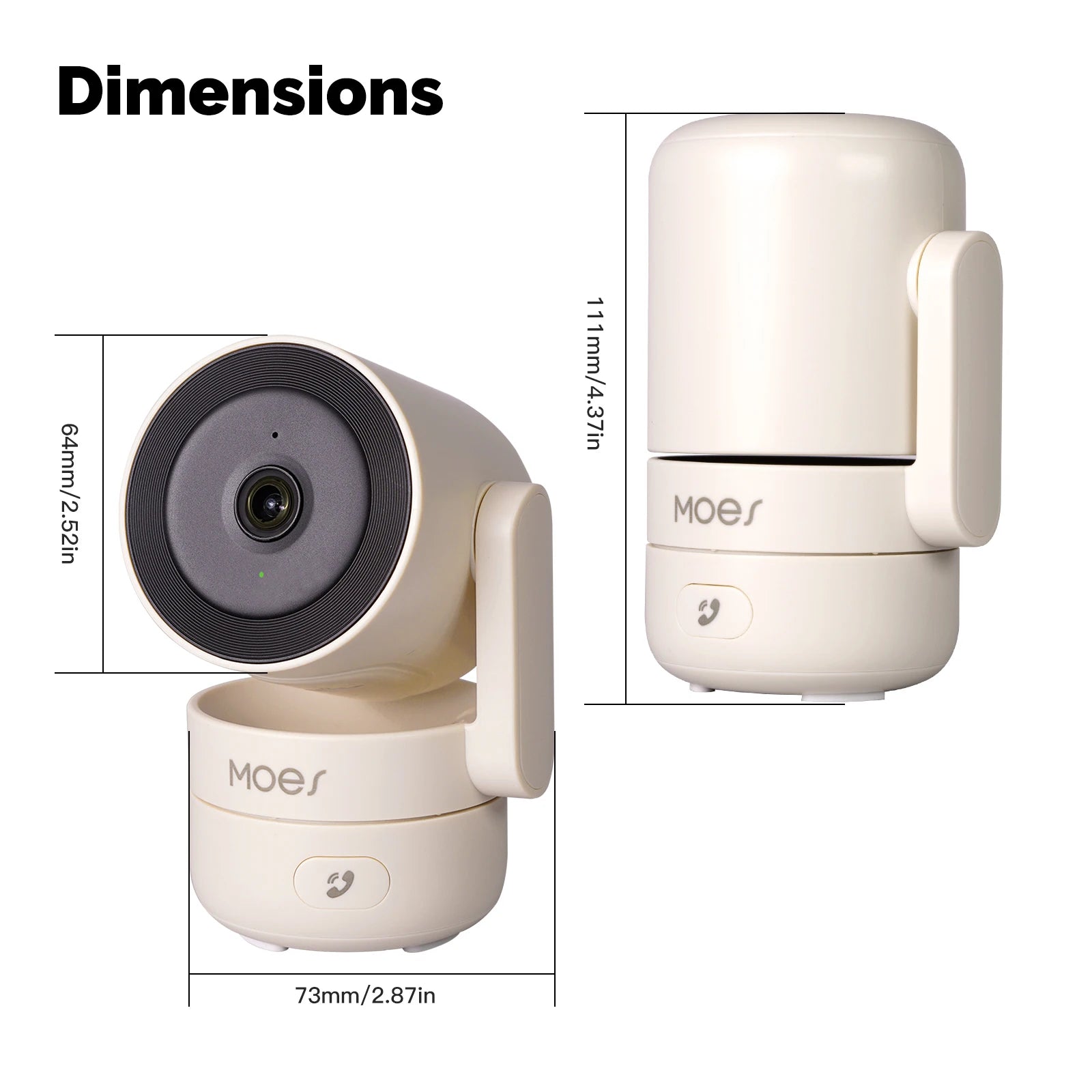 Caméra Intérieure WiFi MOES P52 - 1080P PTZ 360° - Suivi Automatique - Vision Nocturne