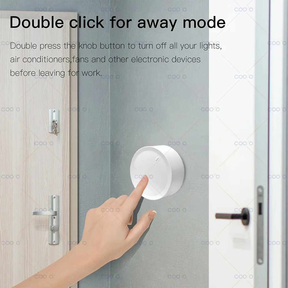 Bouton Rotatif Zigbee Smart Knob - Variateur & Scènes Sans Fil - Tuya & Zigbee2MQTT - IP55