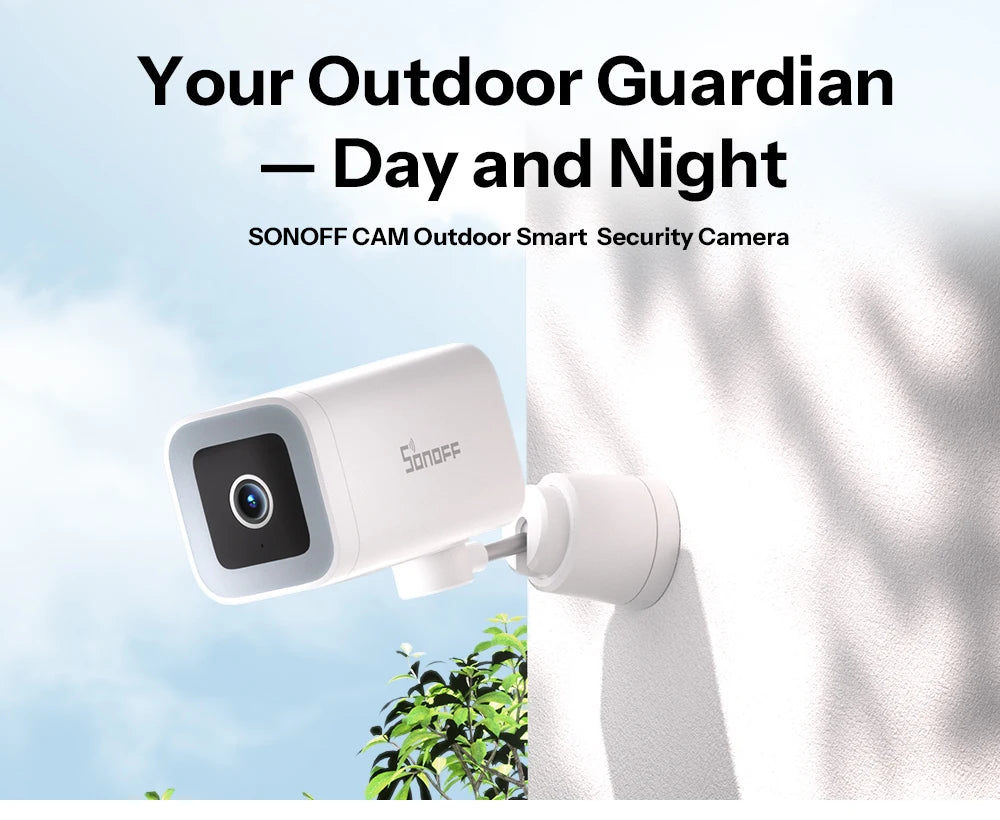 Caméra Extérieure WiFi SONOFF CAM-B1P - 2K QHD - Détection IA - Rotation 180° - IP65