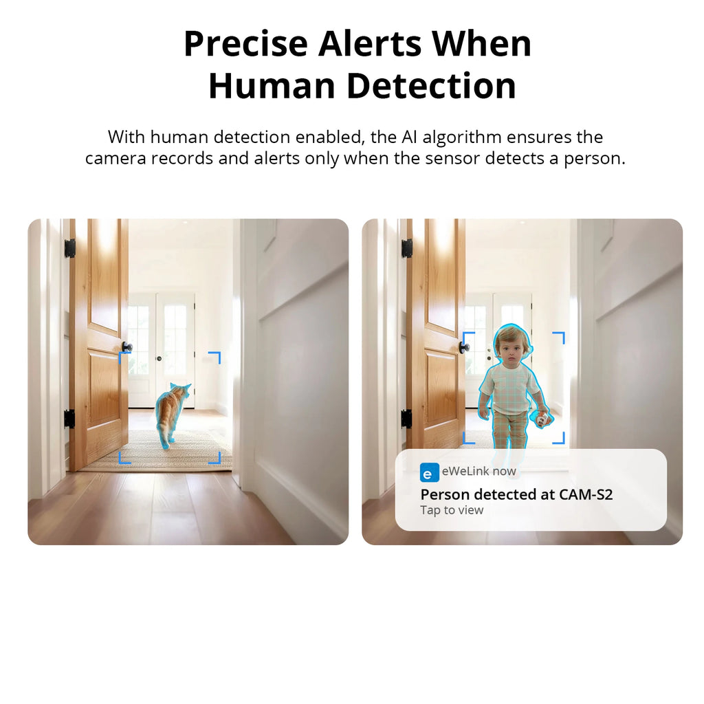 Camera Interieure WiFi SONOFF CAM Slim Gen2 - 1080P - Detection IA Humaine - Vision Nocturne - RTSP