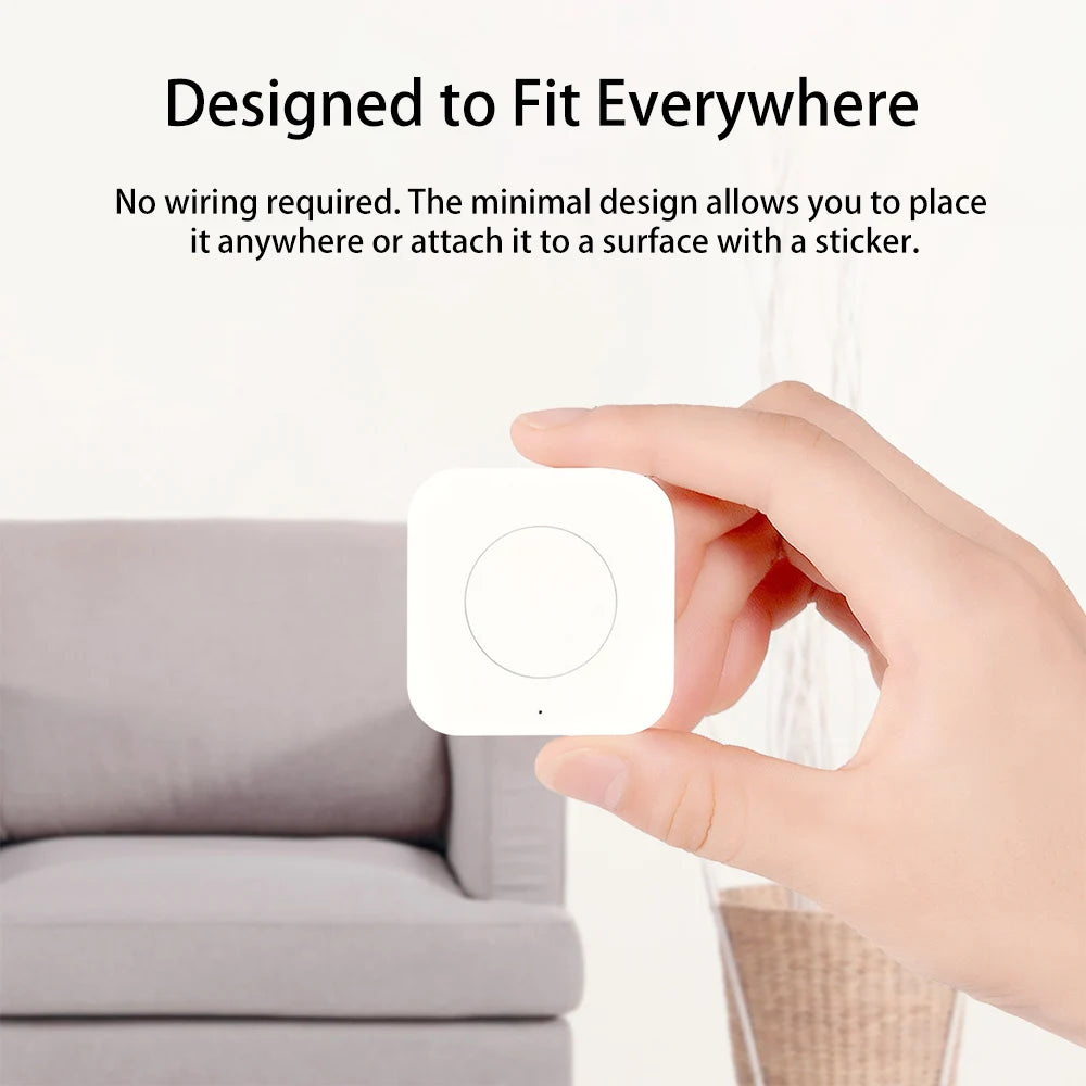 Interrupteur Sans Fil Zigbee Aqara Wireless Mini Switch WXKG11LM - 3 Actions - HomeKit & Mi Home