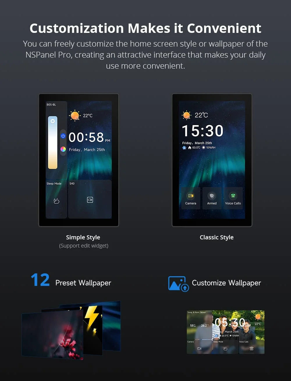 NSPanel Pro 120 | Écran Tactile 4,8" | Hub Zigbee Intégré | Home Assistant