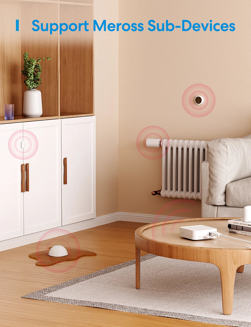 Hub WiFi Meross MSH400 - Passerelle 433 MHz - 24 Appareils - Alarme 110dB - HomeKit & Alexa