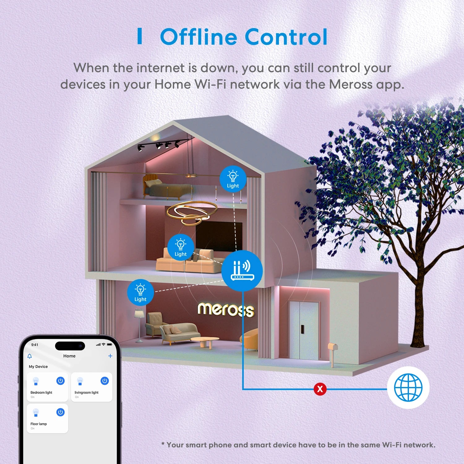 Ampoule Connectée WiFi Meross RGBWW - E27 - 16M couleurs - 810lm - HomeKit & Alexa - Sans Hub