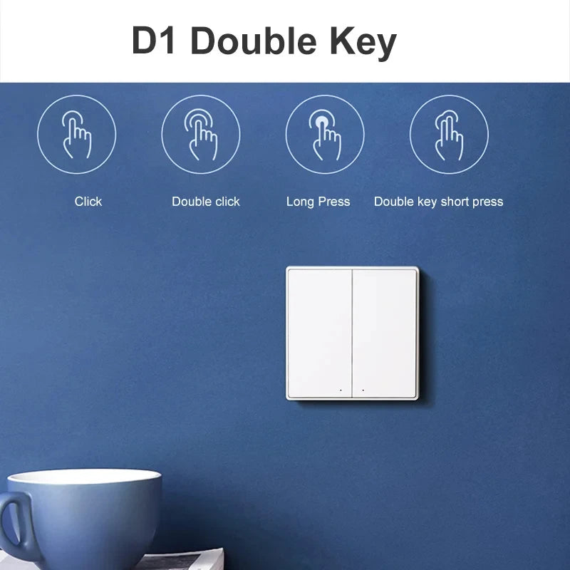 Interrupteur Mural Sans Fil Aqara D1 | Commande Zigbee 3.0 | Apple HomeKit & Mi Home