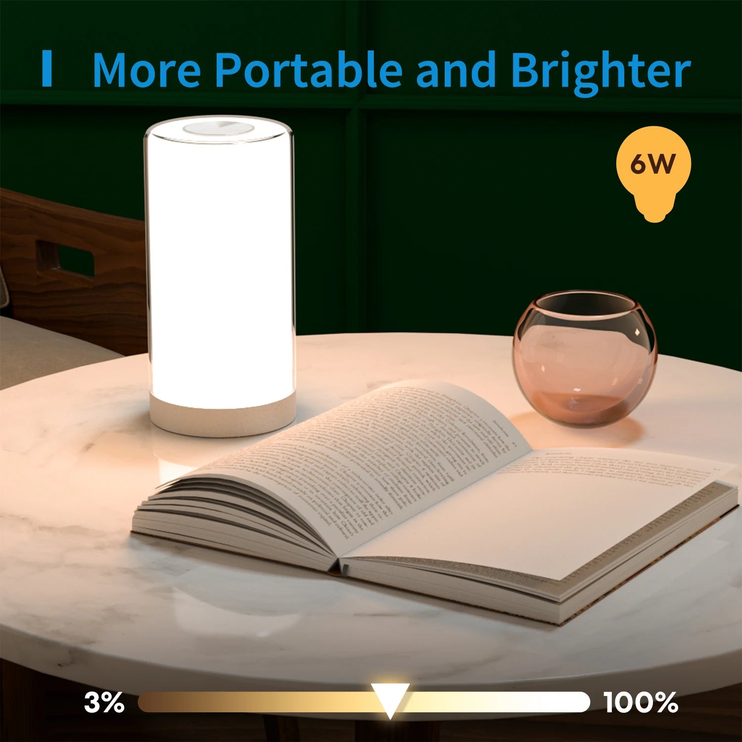 Lampe de Chevet WiFi Meross MSL430 - RGBWW - Variateur Tactile - 2700K-6500K - HomeKit & Alexa