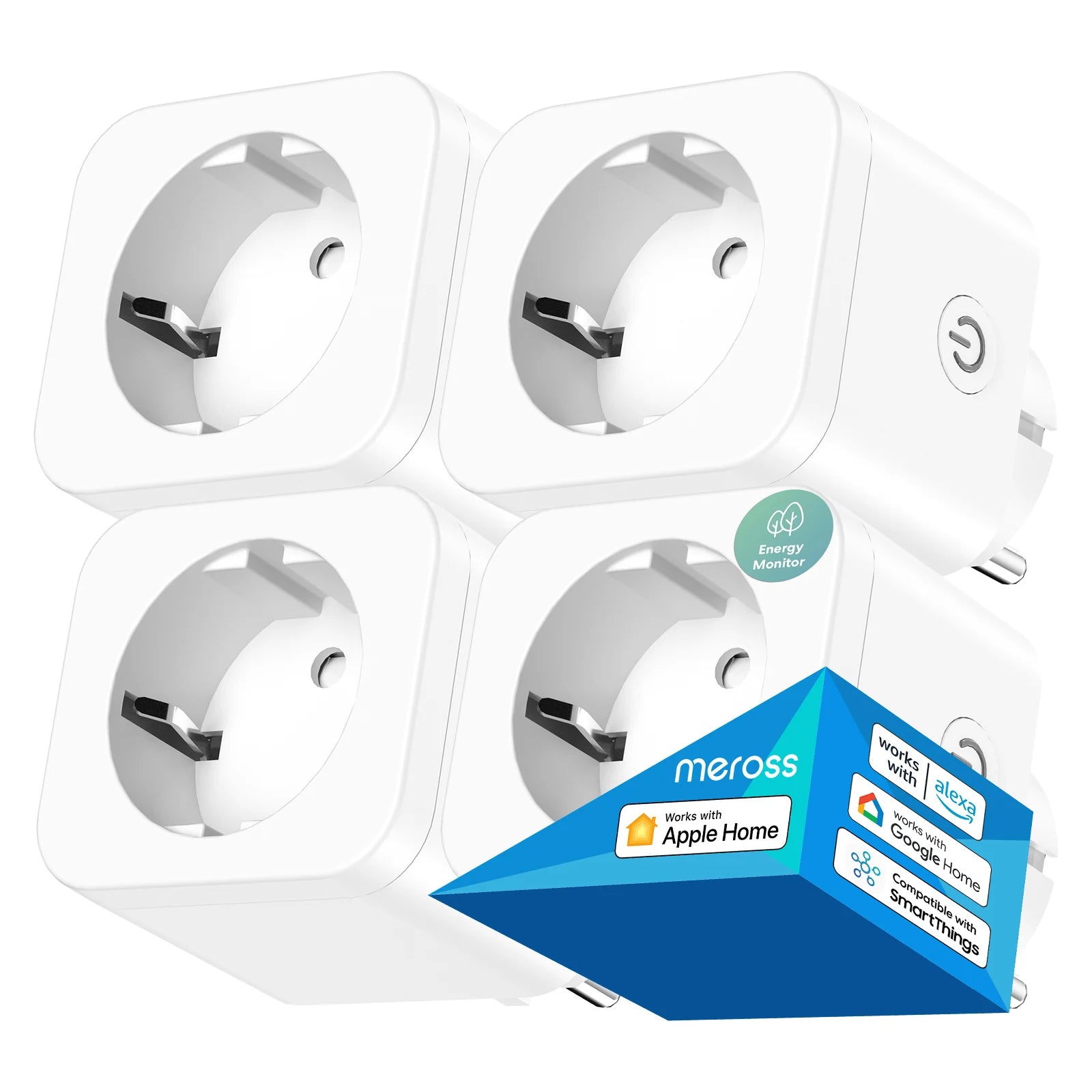 Prise Connectée WiFi Meross MSS210P - 16A - Suivi Énergie - HomeKit & Alexa - Sans Hub