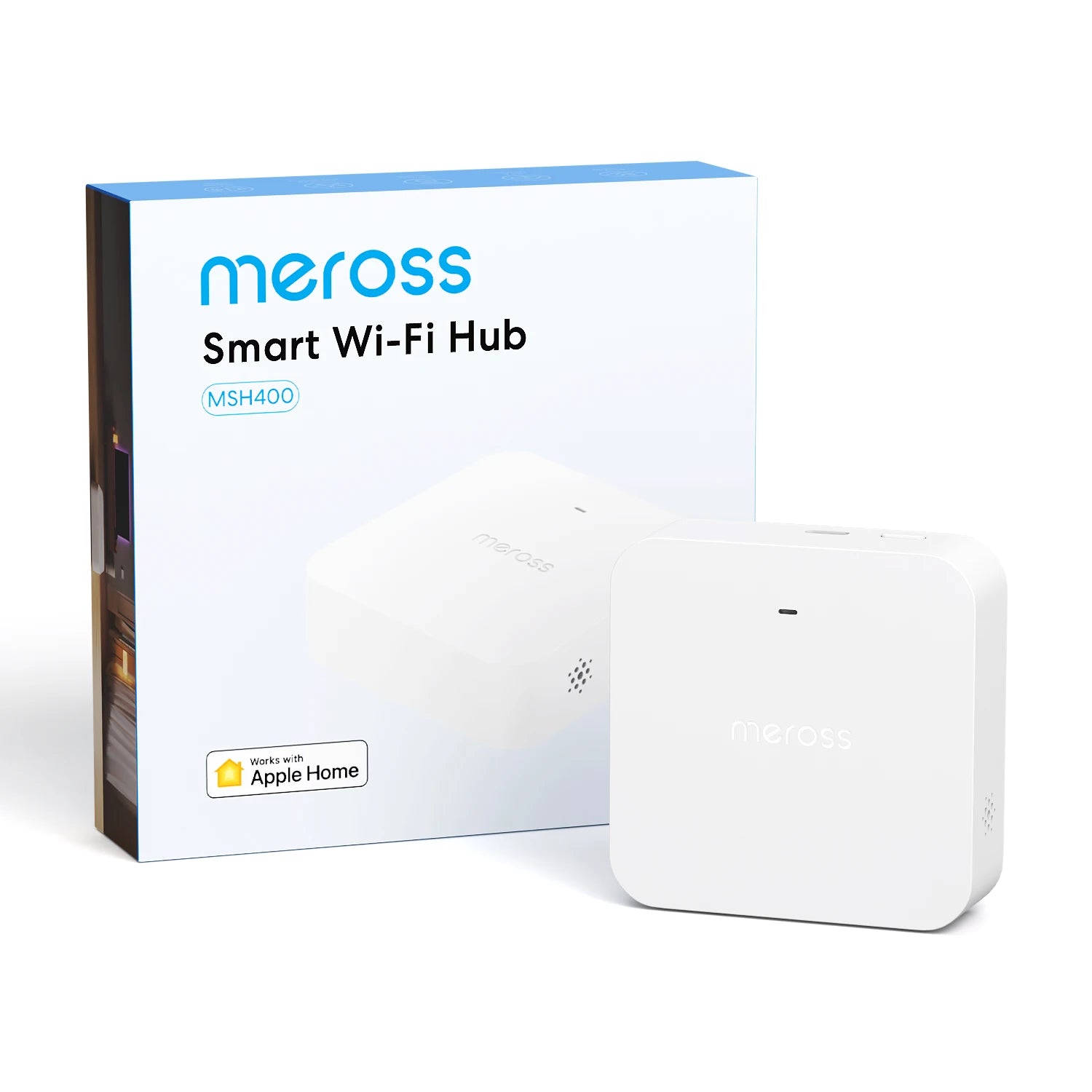 Hub WiFi Meross MSH400 - Passerelle 433 MHz - 24 Appareils - Alarme 110dB - HomeKit & Alexa