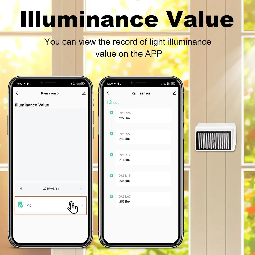Capteur de Pluie & Luminosité Zigbee Tuya - 2 en 1 - IPX4 Extérieur - Home Assistant Z2M