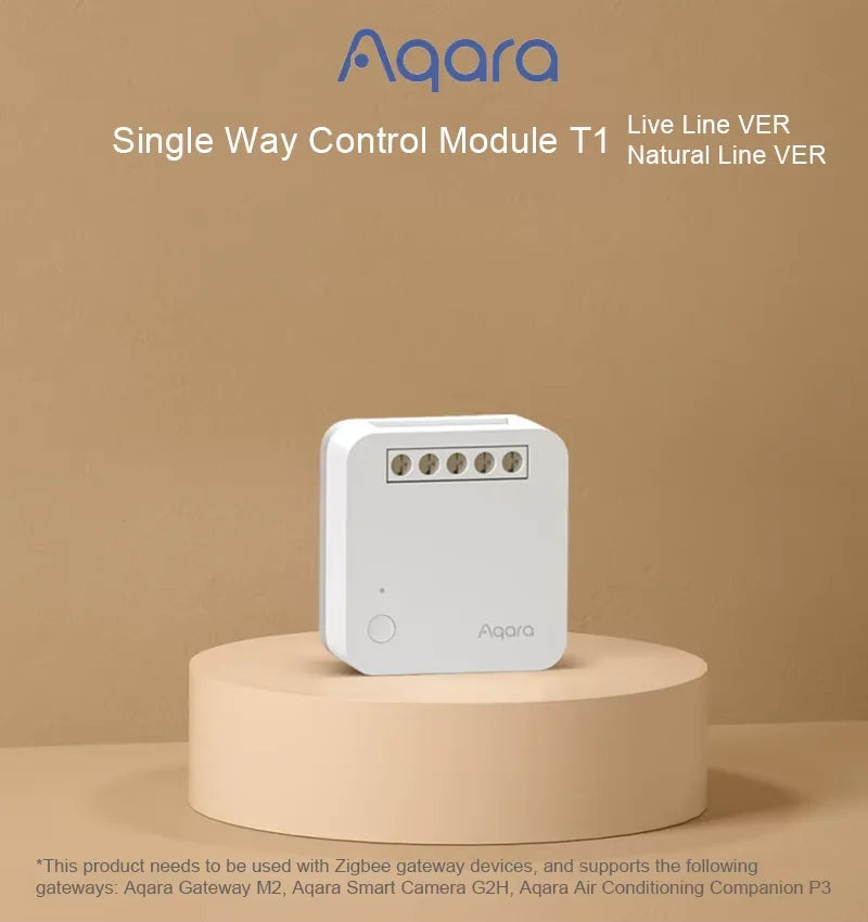 Micromodule Relais Aqara T1 Zigbee 3.0 - 1 Canal - Avec ou Sans Neutre - Apple HomeKit