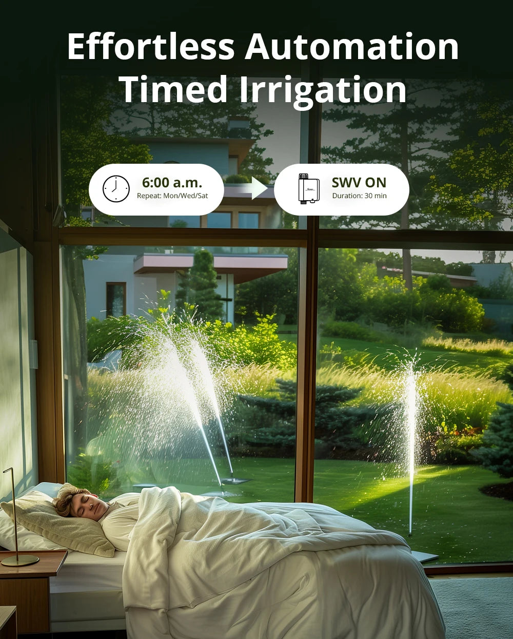 Vanne d'Arrosage Connectée Zigbee SONOFF SWV - Suivi Consommation Eau - IP55 - Programmation