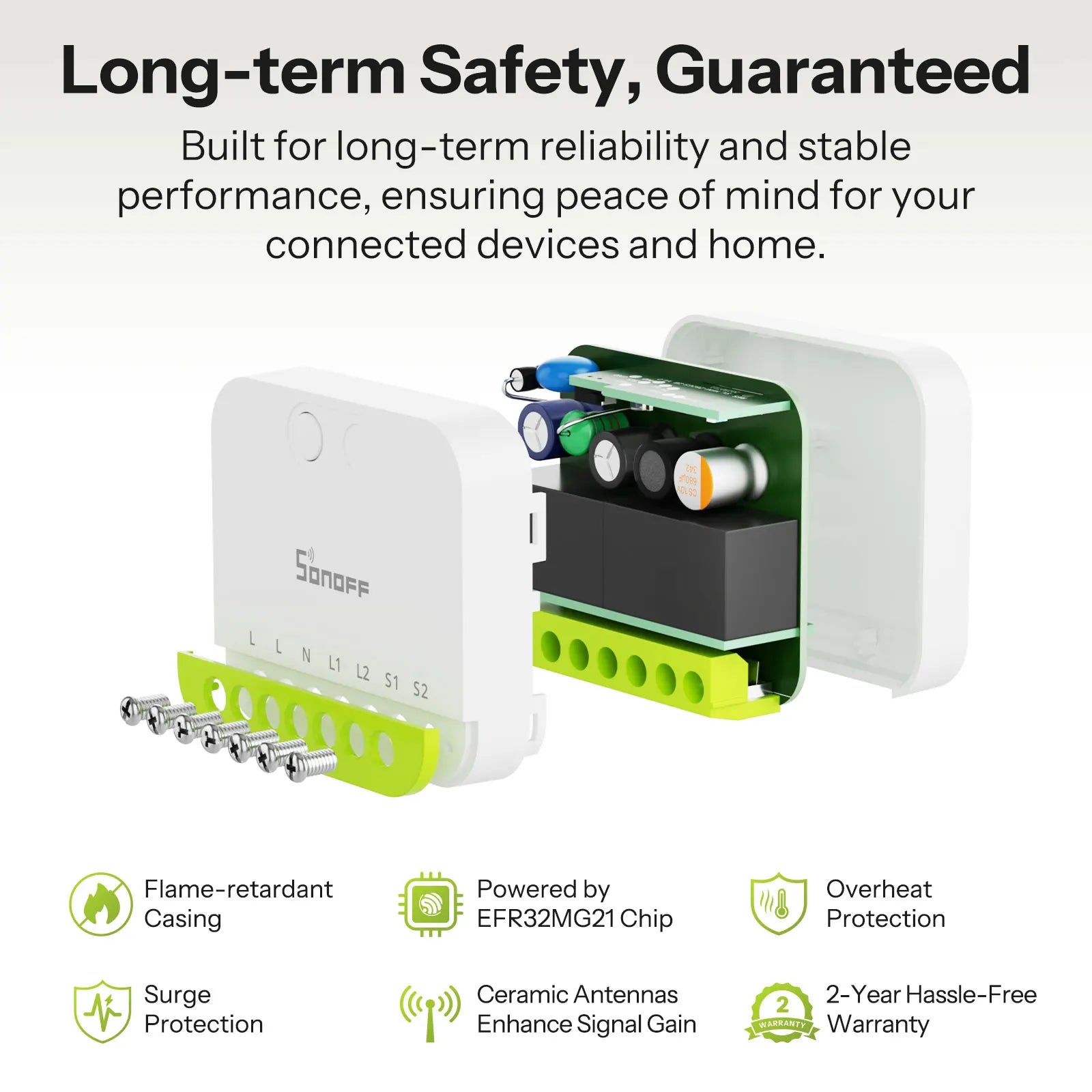 Micro-Module Zigbee SONOFF MINI DUO ZB2GS - 2 Canaux - 10A/16A - Repeteur Zigbee - Avec Neutre
