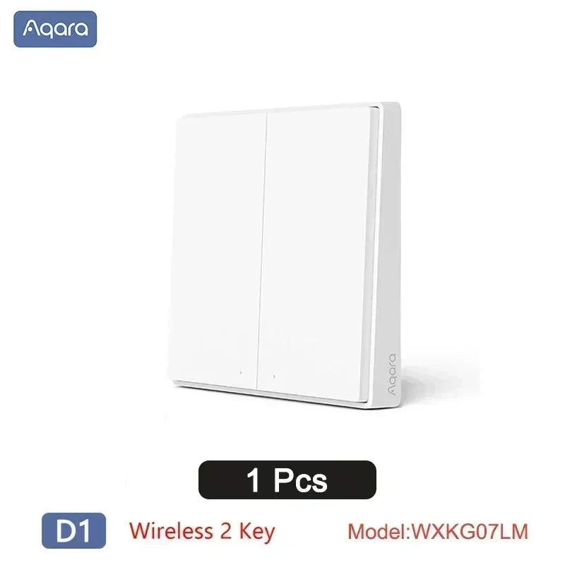 Interrupteur Mural Sans Fil Aqara D1 | Commande Zigbee 3.0 | Apple HomeKit & Mi Home