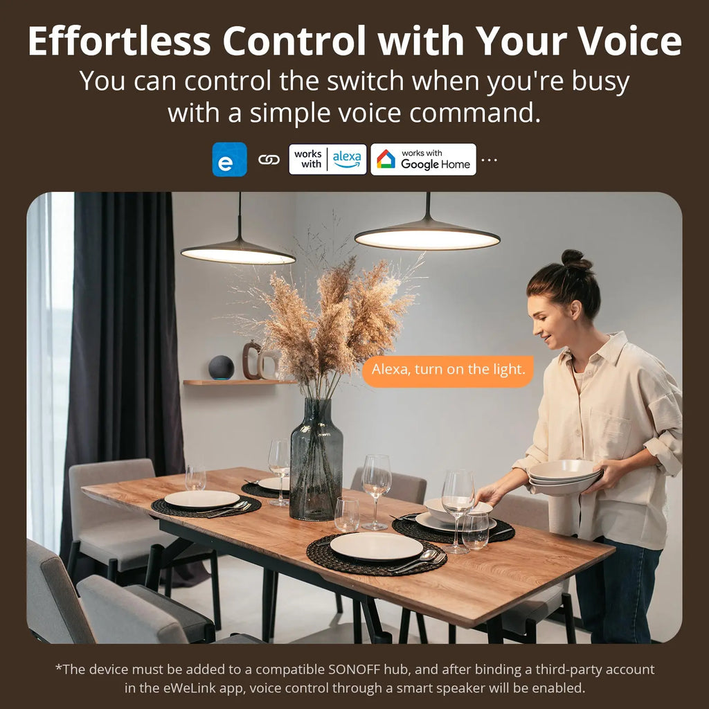 Interrupteur Mural Zigbee SONOFF ZBM5 - 1/2/3 Boutons - Avec ou Sans Neutre - Detach Relay - Format 80/86mm