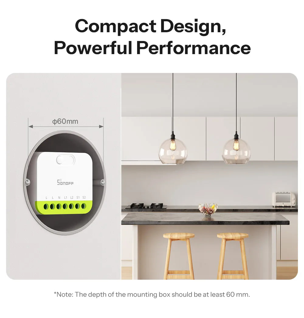 Micro-Module Zigbee SONOFF MINI DUO ZB2GS - 2 Canaux - 10A/16A - Repeteur Zigbee - Avec Neutre