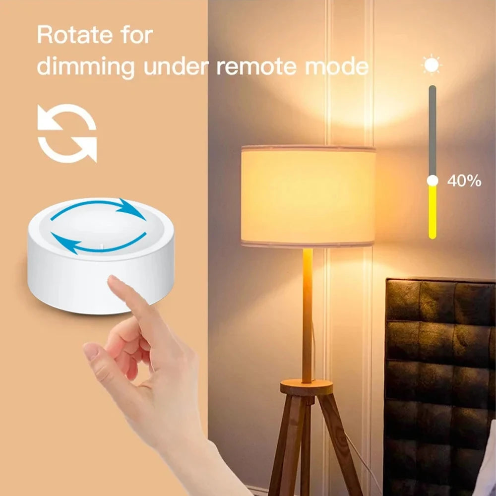 Bouton Rotatif Zigbee Smart Knob - Variateur & Scènes Sans Fil - Tuya & Zigbee2MQTT - IP55
